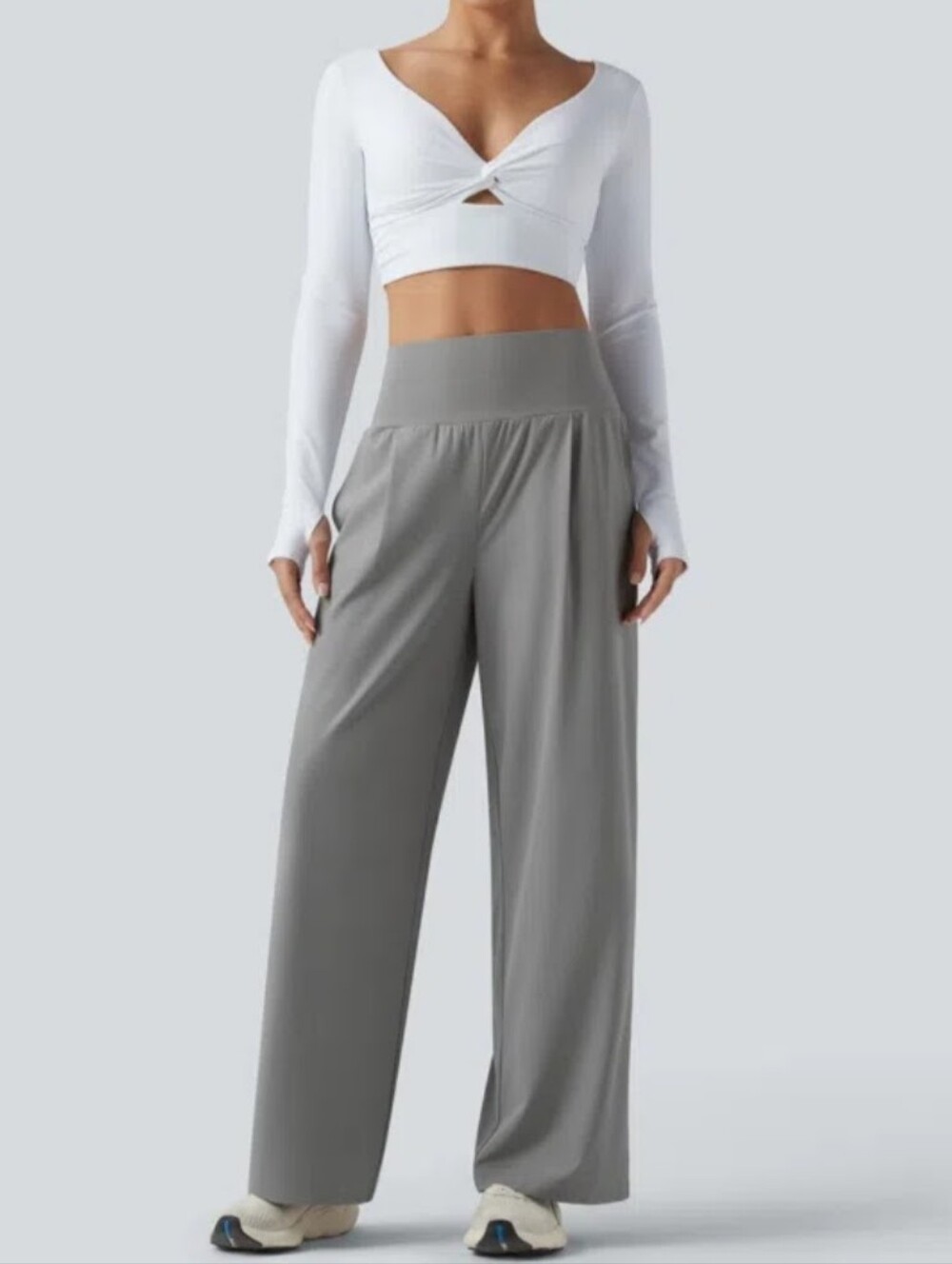Halara Breezeful High Waist Straight Leg Sz M Tummy Control Quick Dry Pocket NEW